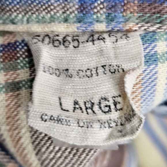 Levi's Vintage '80s Flannel Button-up Women's Shirt Size Large Western Country - Picture 6 of 8